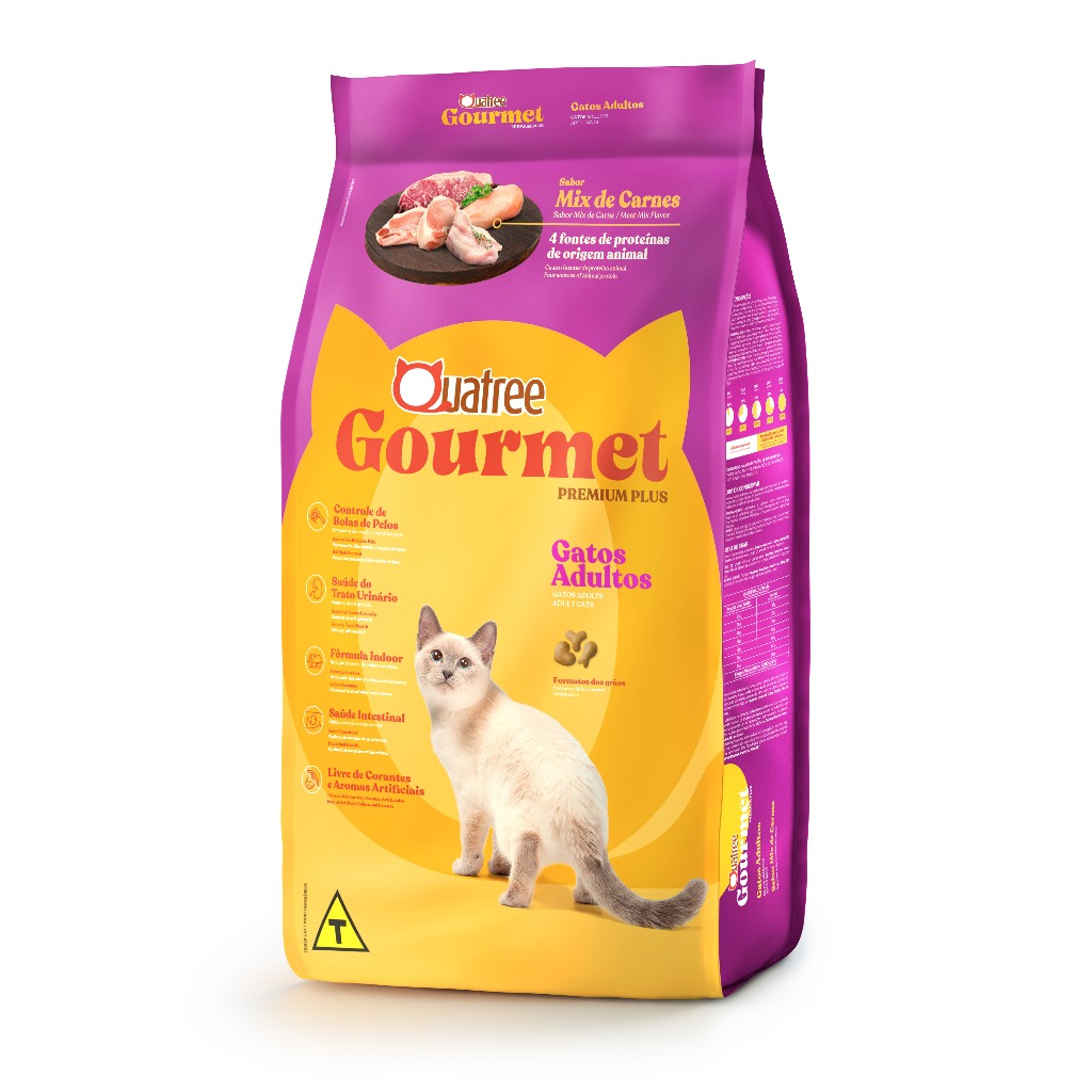 Ração Quatree Gourmet Gato Adulto Mix de Carnes 10,1 kg
