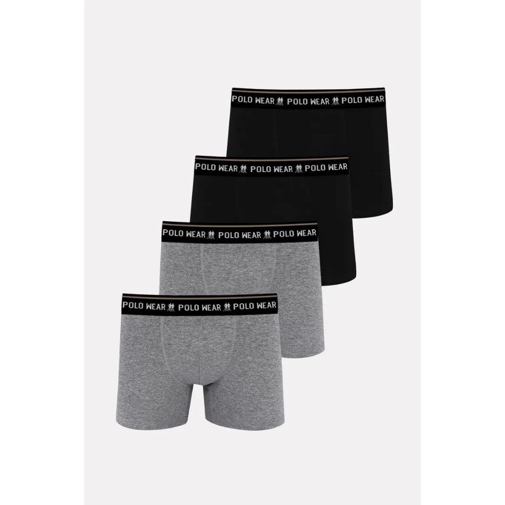 Kit 4 Cuecas Algodão Premium Polo Wear Sortido