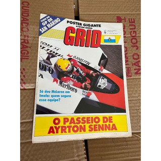 Poster Gigante - Grid - Nº 935 - GP San Marino - Placar - Passeio de Senna McLaren