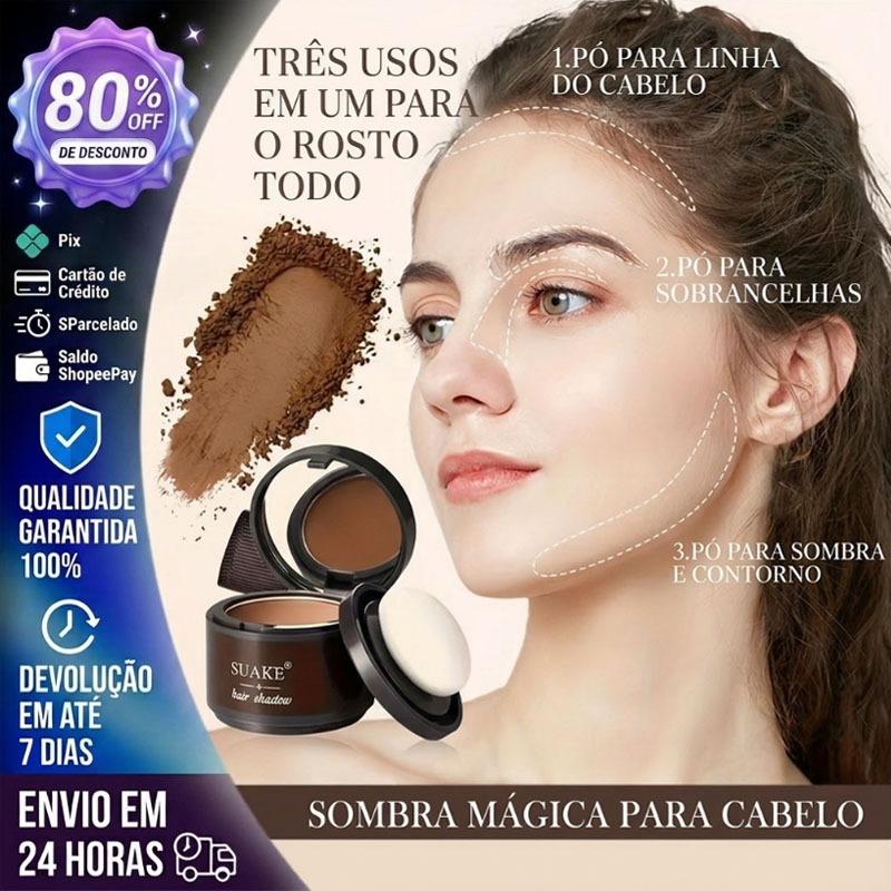 Pó De Linha Fina 4g Sombra Em Maquiagem Corretivo De Cabelo Capa Natural Unissex Produto Para Perda