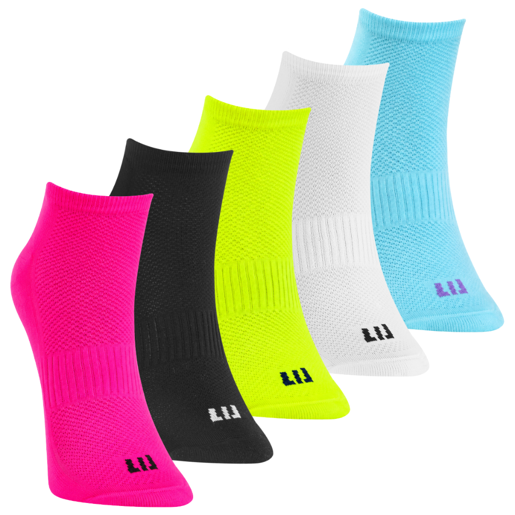 Kit 2 Pares Meia Performance Poliamida Core Cano Curto Dia a Dia Casual Dry Fit