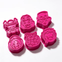 Kit 6 Ejetores Brigadeiros e Doces Decorados One Piece Piratas