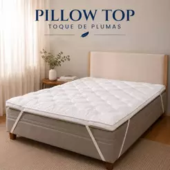 Pillow Top King Protetor de Colchão Extra Macio com Elástico/ Sobrecolchão - Anti Ácaro