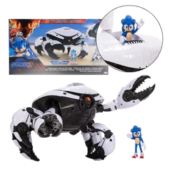 Playset com Robô Caranguejo e Boneco Sonic de 6cm Sonic 3 - Sunny Brinquedos