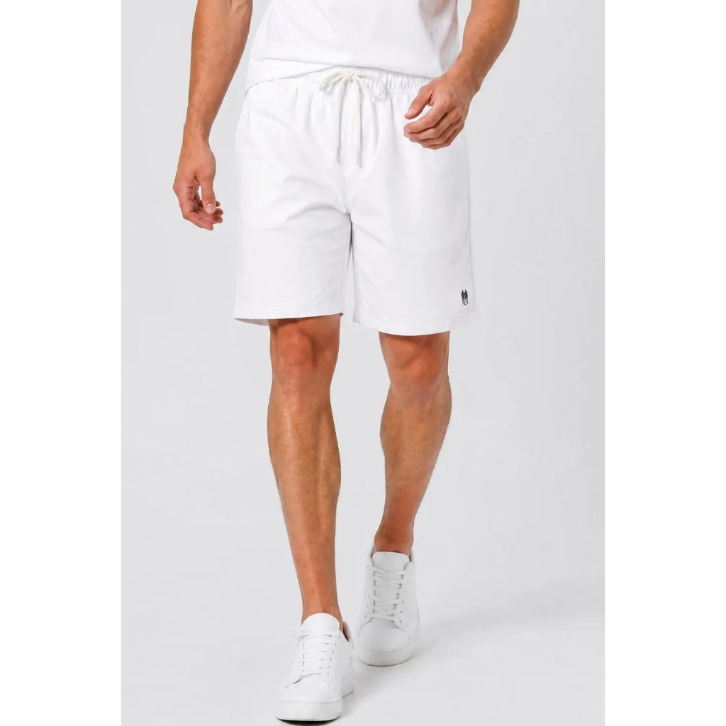 Short Masculino Linho Liso Polo Wear Branco
