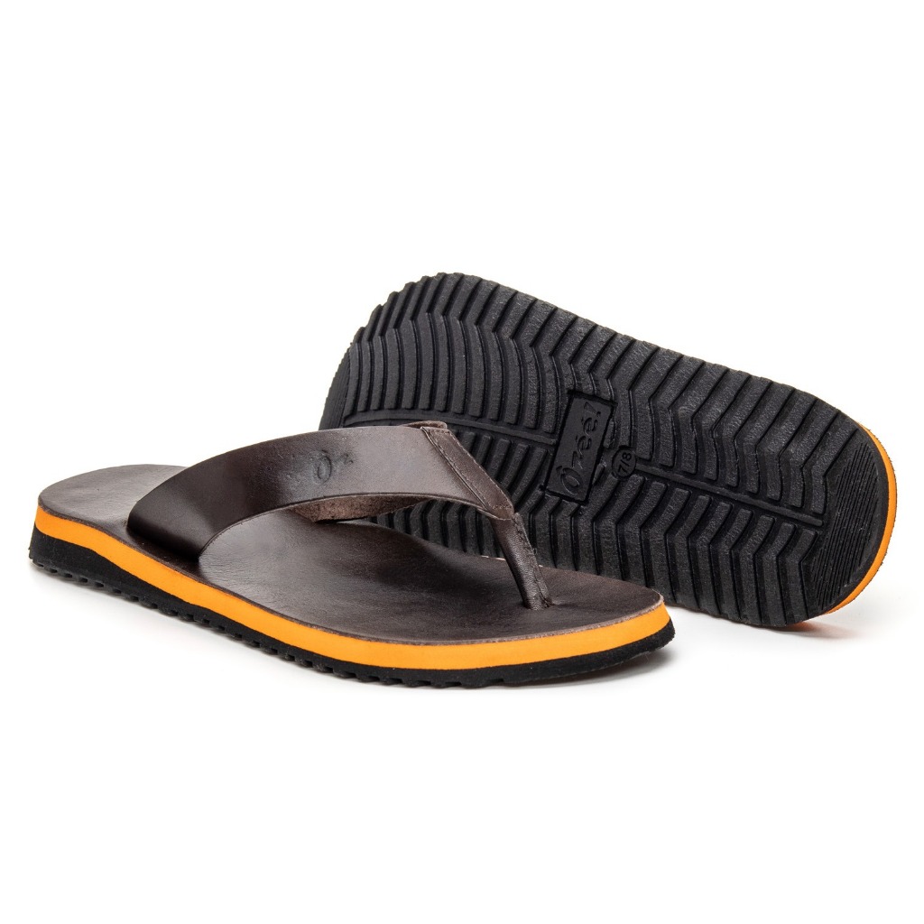 Chinelo Sandália Masculino De Dedo e Trançado Casual Confortável Couro Legítimo Solado De Borracha Anti Derrapante Verão