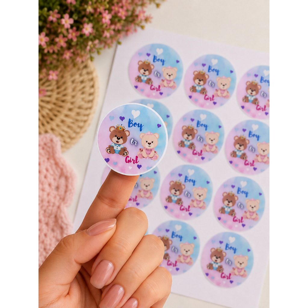 Adesivo personalizado 4x4cm-festa infantil-aniversário-eventos-logo de lojas-casamento-lembrancinha