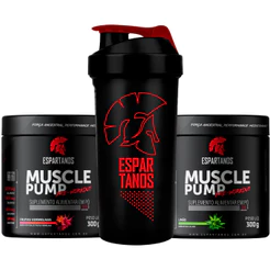 Kit 2x Pré Treino Muscle Pump 300g + Coqueteleira - Espartanos