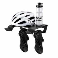 Suporte de Parede para Bicicleta Horizontal com Porta Capacete e Sapatilha