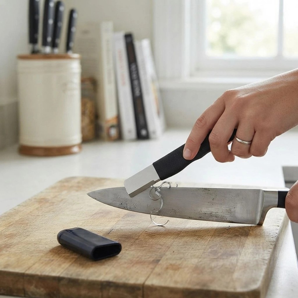 Kit com 2 Afiadores Manual para Facas e Tesoura - Amolador Portátil, Pegada Segura, Afia Rápido, Ideal Cozinha/Churrasco — imagem 2 de 2