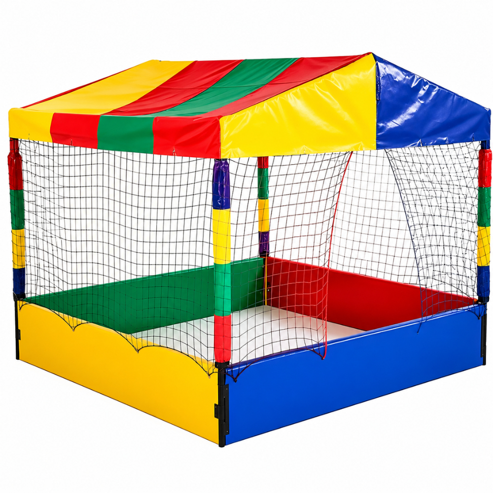 Piscina de Bolinhas Quadrada 1,50m Nacional Premium Colorida Playground