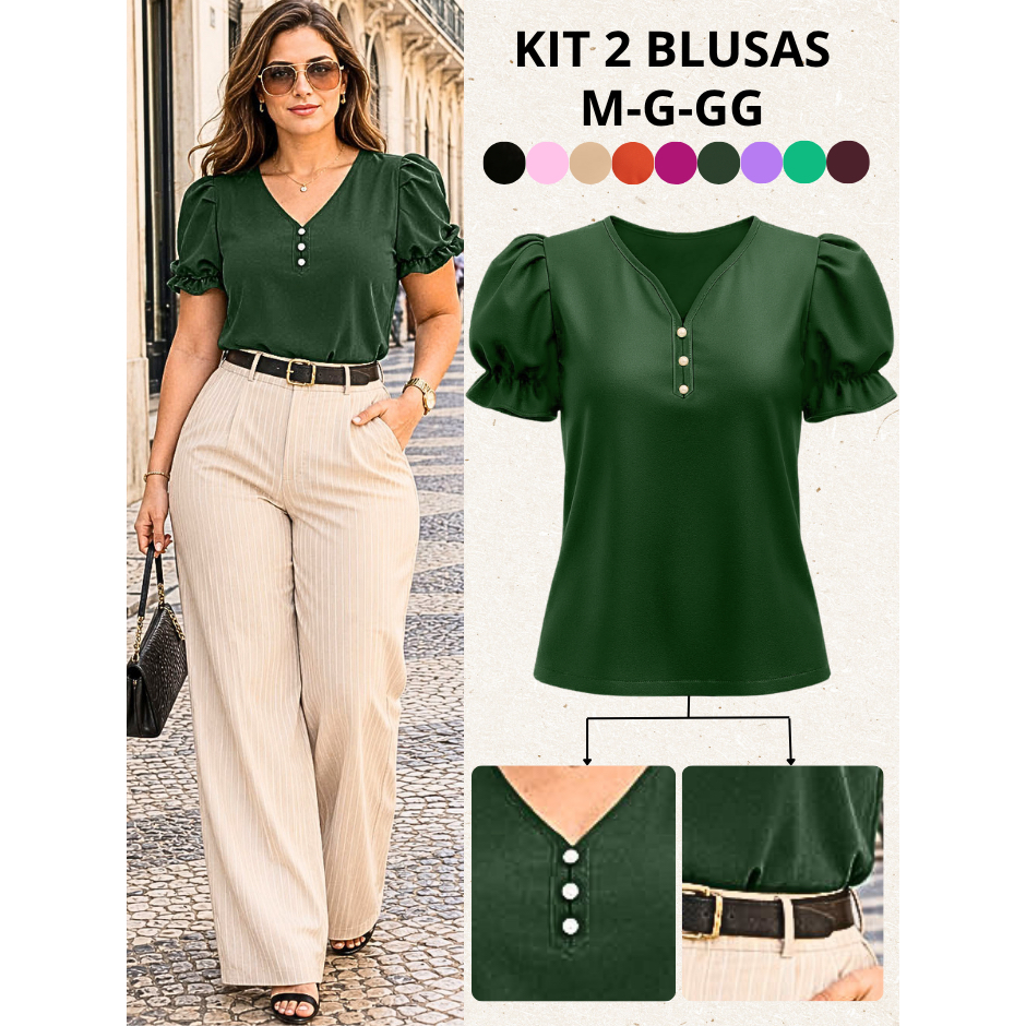 BLUSA FEMININA SOCIAL CASUAL DE ALTA QUALIDADE BLUSAS FEMININAS CONFORTÁVEL ELEGANTE MODA EVANGELICA ESTILOSO BARATO