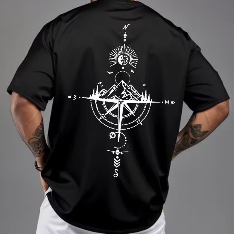 Camiseta Oversized Bussola Estilosa Confortável Caimento no Ombro Camisa Streetwear