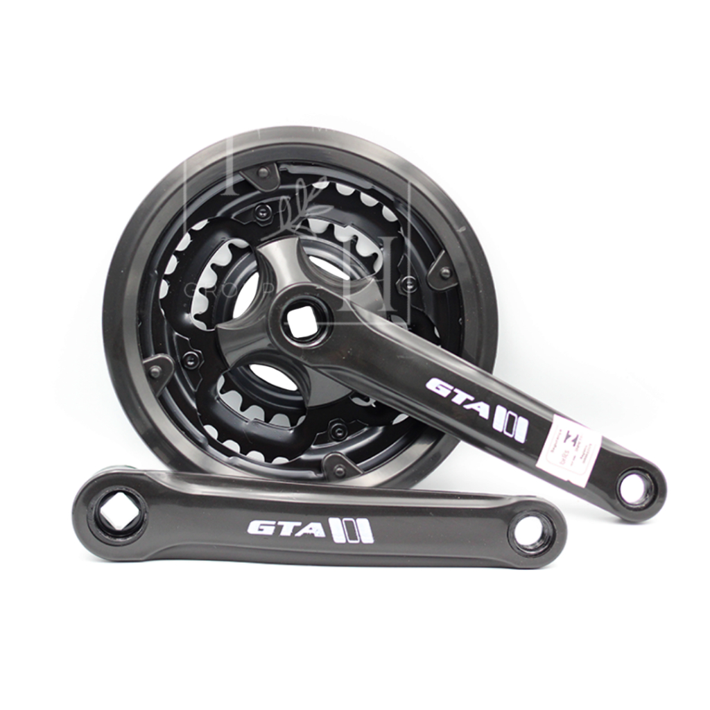 Pedivela Coroa Tripla 24/34/42 GTA de Aço 170mm Para Bicicleta aro 24 26 29 Mtb Urbana Passeio