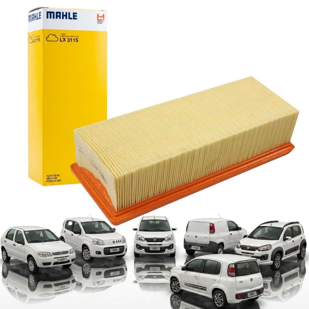 Filtro de Ar Fiat Grand Siena Tetrafuel Attractive Motor 1.0 1.4 Mahle LX3115 Original