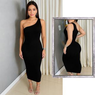 Vestido Feminino Midi Mula Manca Conforto Estilo Verão