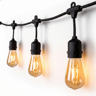 Varal de Luzes 20 Metros 20 Lâmpadas LED Filamento E27 4W IP67 À Prova D'água Impermeável Área Externa Cordão