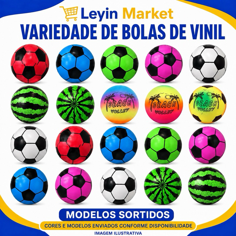 🔥 🔥 Kit 25/20/15/10/5 Bola de Vinil Infantil Dente de Leite Para Festa Lembrancinha