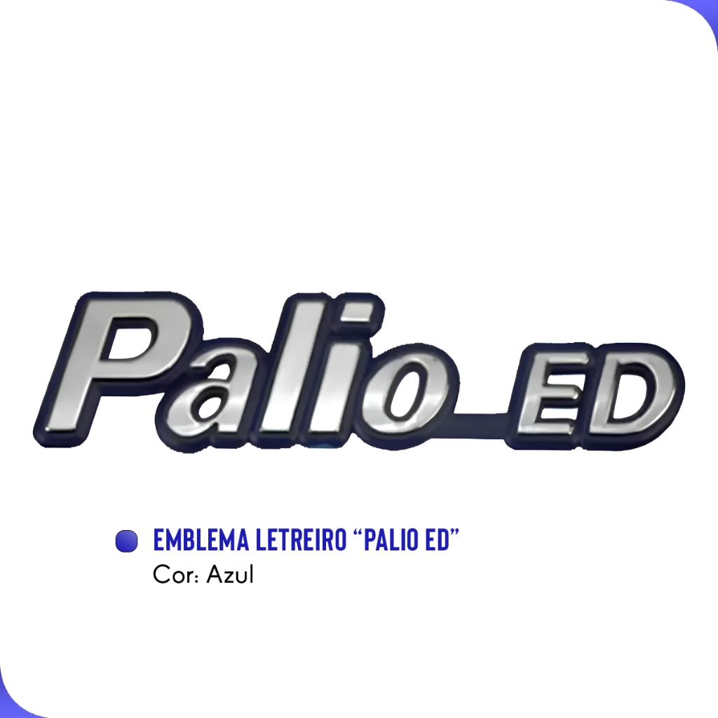 Emblema Letreiro Fundo Azul Palio ED 1995 a 2000 · foto 2