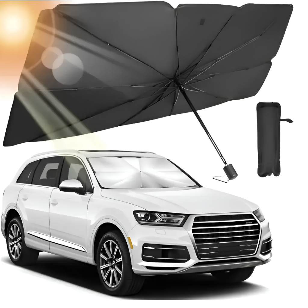 Guarda‑sol Parabrisa Carro Dobrável Isola Calor Protetor Solar Aluminizado Compatível SUV Sedan Hatchback Portátil