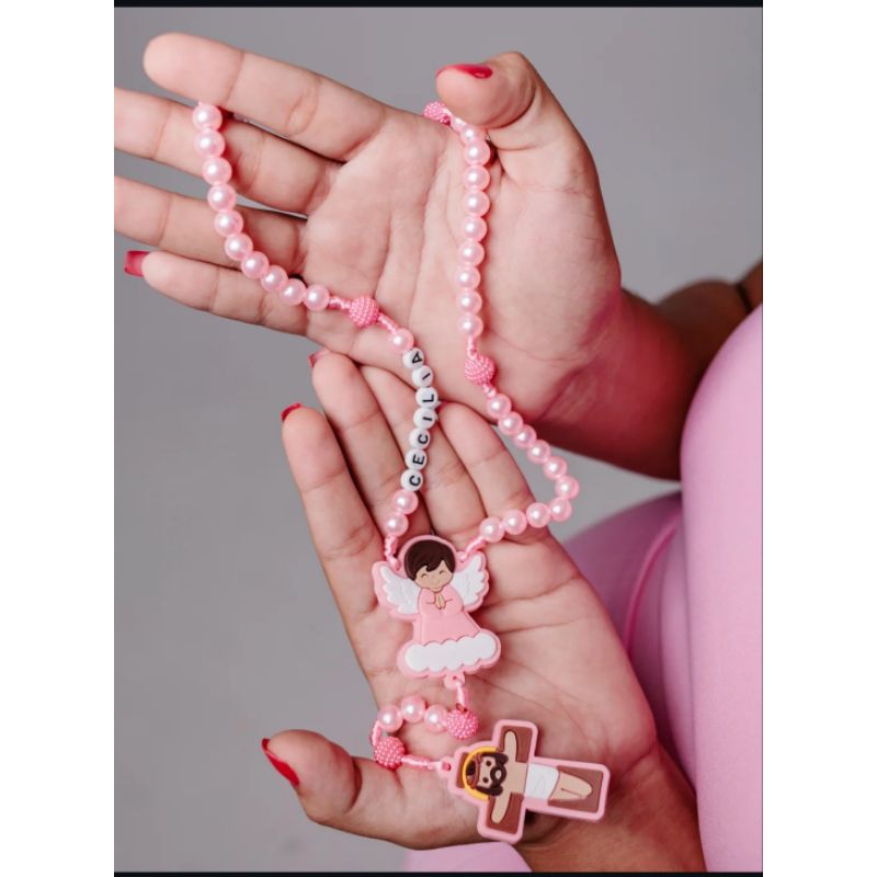 Terços personalizados infantil feminino (nome personalizados) entremeio do pai nosso pode variar