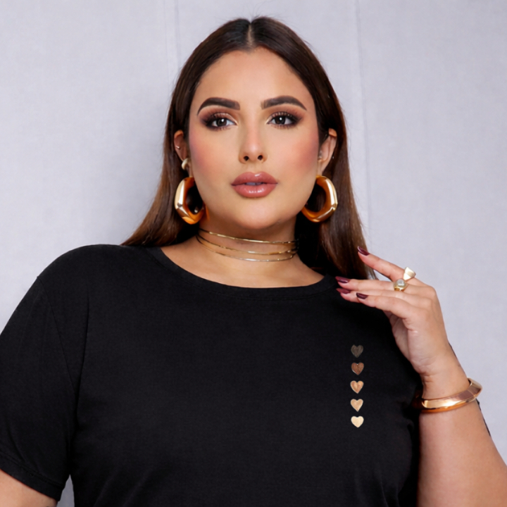Camiseta Tshirt Feminina Estilosa Estampa Confortavel Camiseta Algodão Camisetão Oversized Plus Size