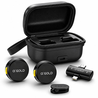 Microfone De Lapela Anti Ruído P/ Celular Com Imã Duplo+Case A'Gold Mcf-38 2 em 1