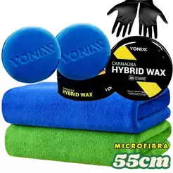 Hybrid Wax 120g ou 240g Cera Carnauba Em Pasta Vonixx Brilho Proteção Com Aplicador + Panos