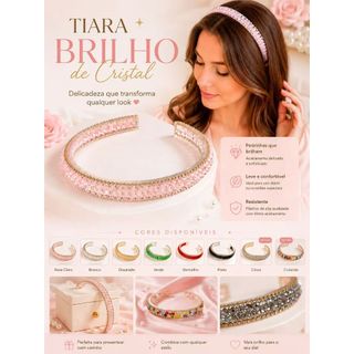 Tiara Luxo Dourada com Pedrinhas Brilhantes ✨5 - 30