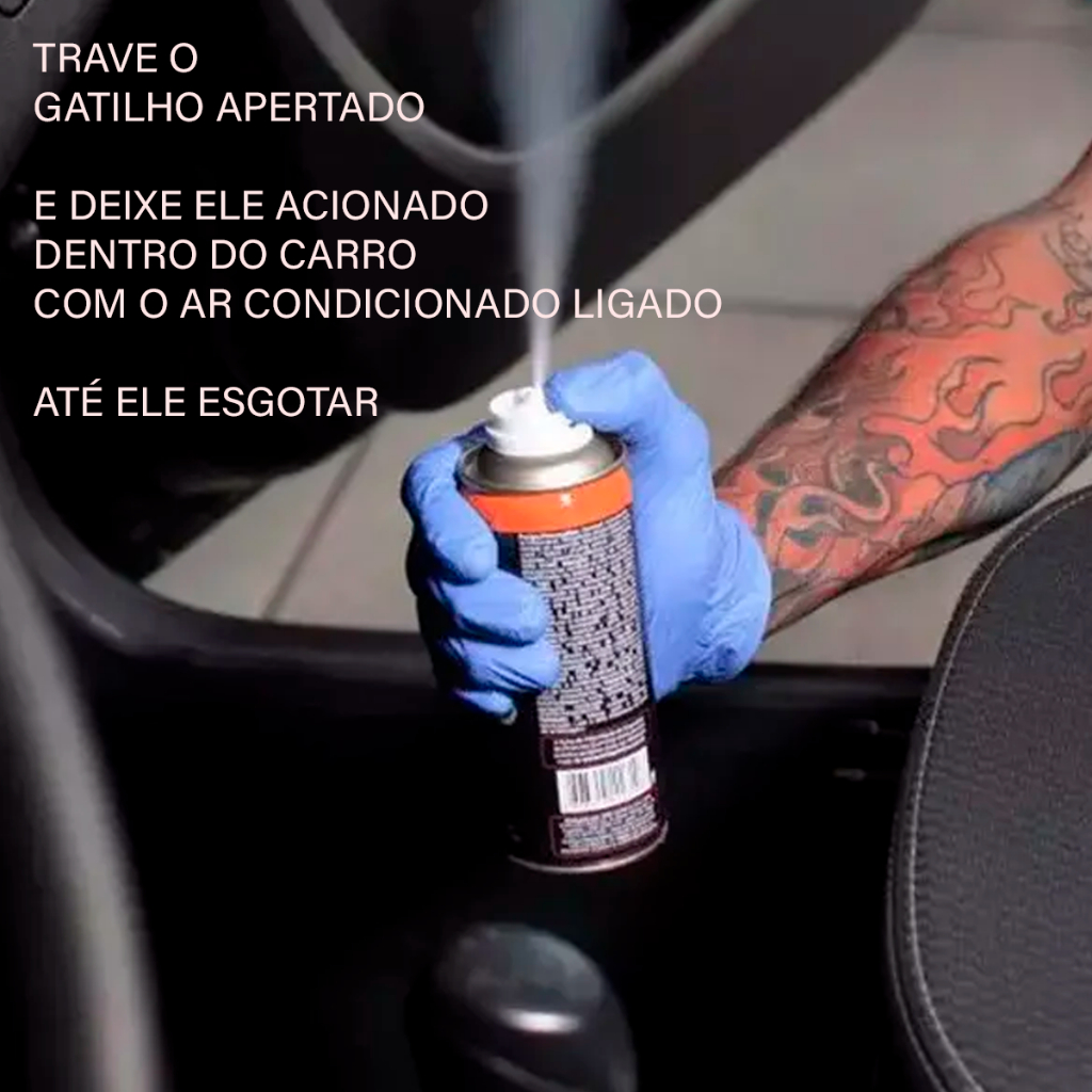 Higienizador Limpa Ar Condicionado Em Spray Para Carro Automóveis Várias Marcas Modelos Prático · foto 2