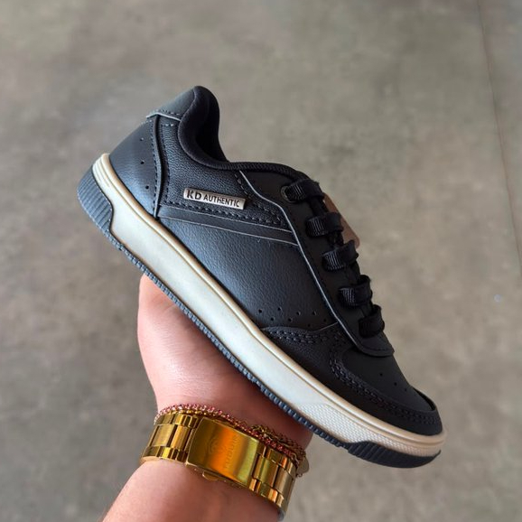 Tenis Infantil Menino K360 Kidy Preto Confortável Leve
