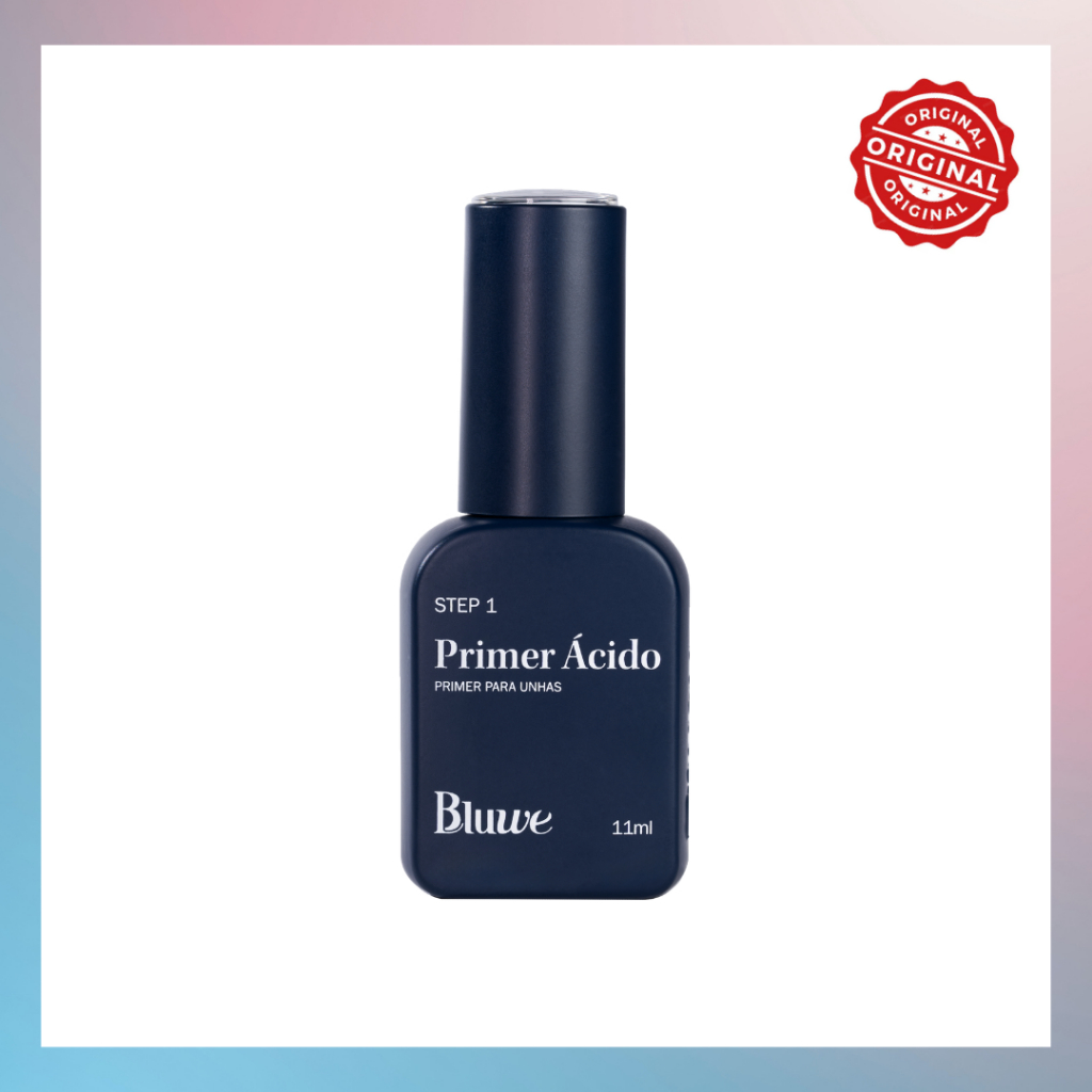 Primer Ácido Bluwe Step 1 11ml Preparador de Unhas em Gel Desidratador Máxima Aderência Vegano TPO Free