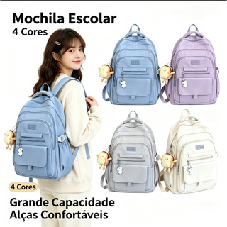 Mochila Feminina Escolar Grande Moda Casual Faculdade Viagem Resistente