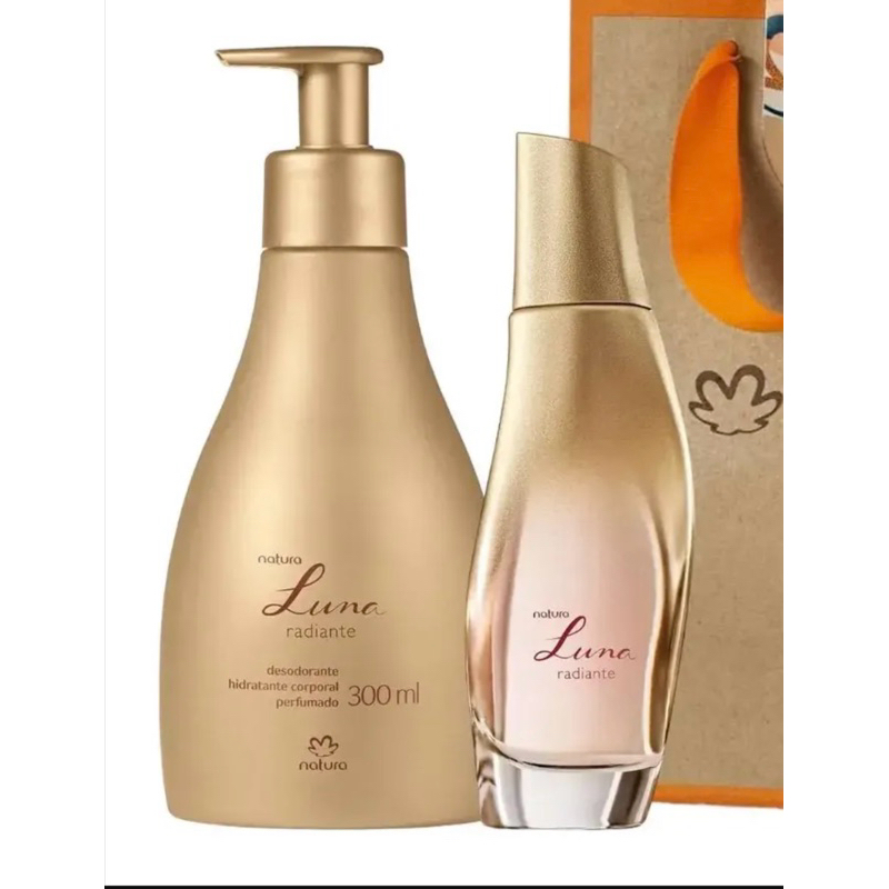 Perfume Luna Radiante Desodorante 75ml  Hidratante Corporal Perfumado Luna Radiante 300ml
