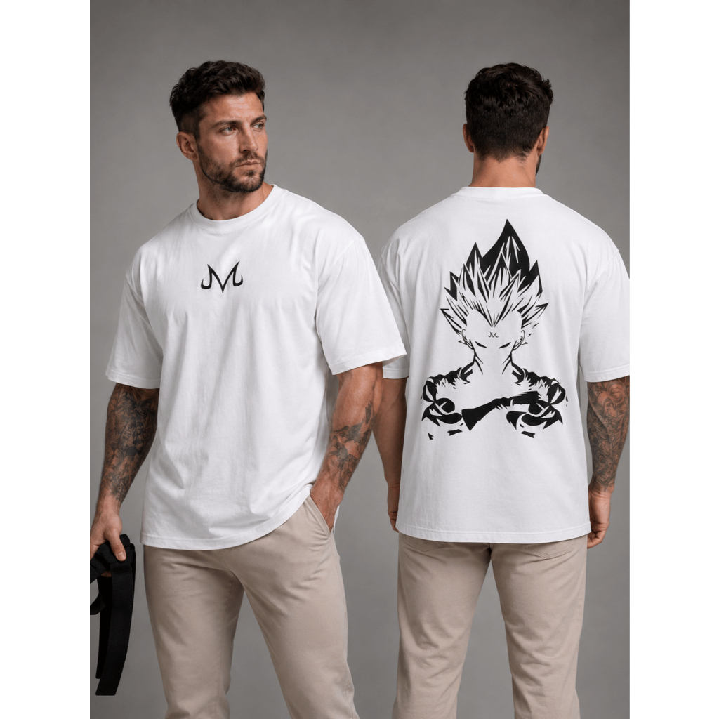 Camiseta Oversized Masculina Branca Algodão Estampada Casual Streetwear Confortável Moderna