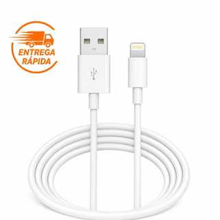 Cabo Lightning Compatível Iphone Turbo USB 1 Metro Carregamento Rápido modelos 5 ao 14