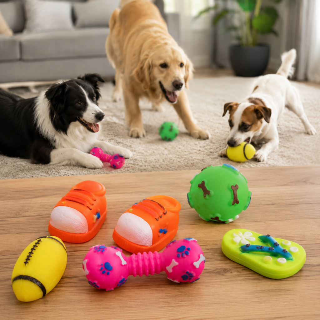 Brinquedos de Vinil para Cães e Gatos Coloridos