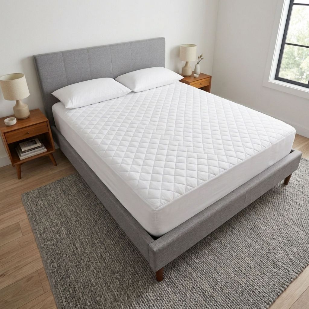 Protetor De Colchão Impermeável Com Elástico Capa Cama Solteiro Casal Queen King 100% Poliéster