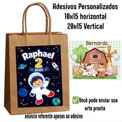 Adesivos personalizados 10x15 arte deitada ou 15x10 arte em pé