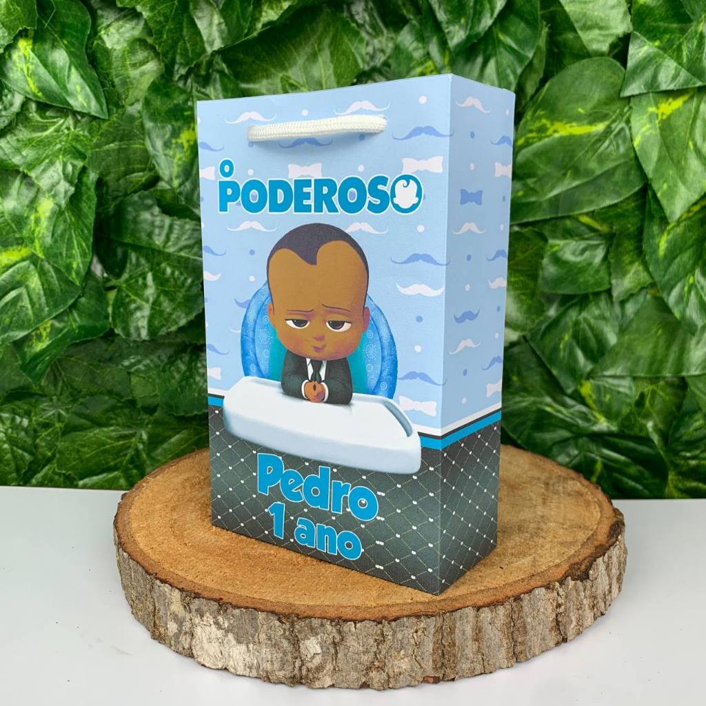 Sacolinha Personalizada O Poderoso Chefinho Afro Lembrancinha para Festa Infantil