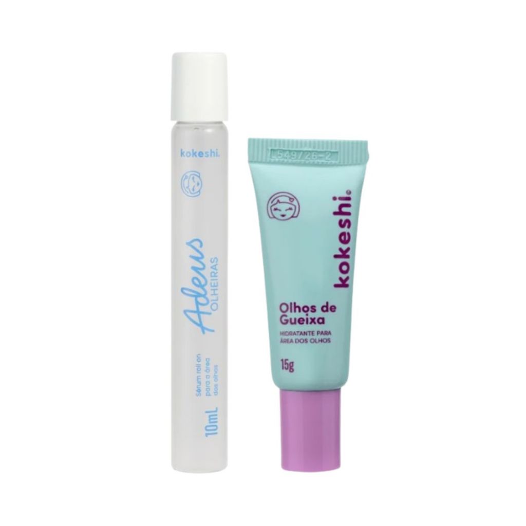 Kokeshi – Kit Sérum Facial Roll-on 10ml Adeus Olheiras + Creme Olhos Gueixa 15g