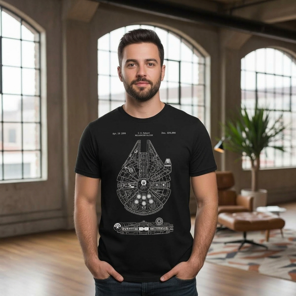 Camiseta Millenium Falcon Star Wars Geek Nerd Blusa Camisa