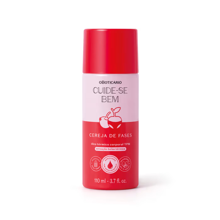 Óleo Térmico Corporal TPM Cuide-se Bem Cereja De Fases 110ml