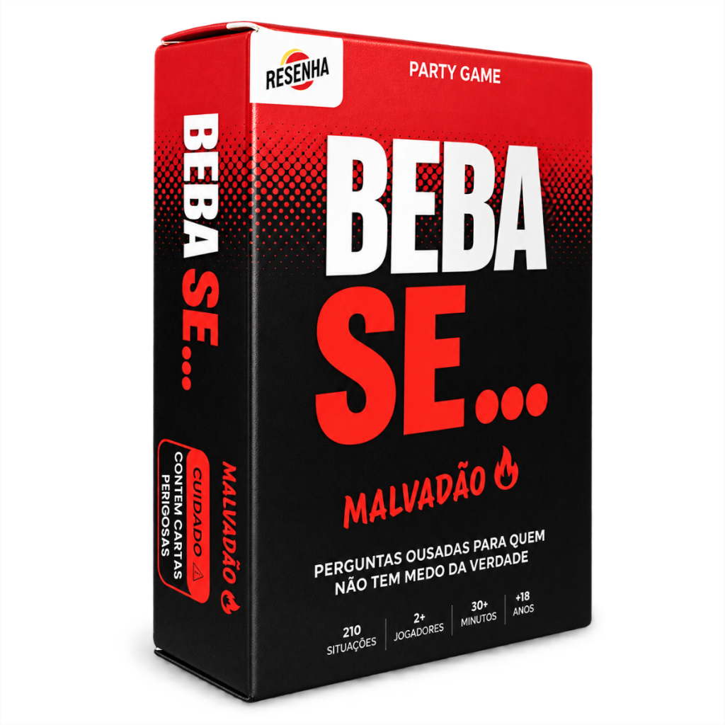 Jogo De Cartas Beba Se Malvadão +18 - O Jogo de Perguntas para Rolê Ousado, 210 Situações Resenha Esquenta Drinking Game
