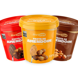 Creme Pasta De Amendoim Deliciosos Sabores Manicrem 500g