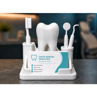 Porta Cartões de Visita para Dentista - Organizador de Dentes