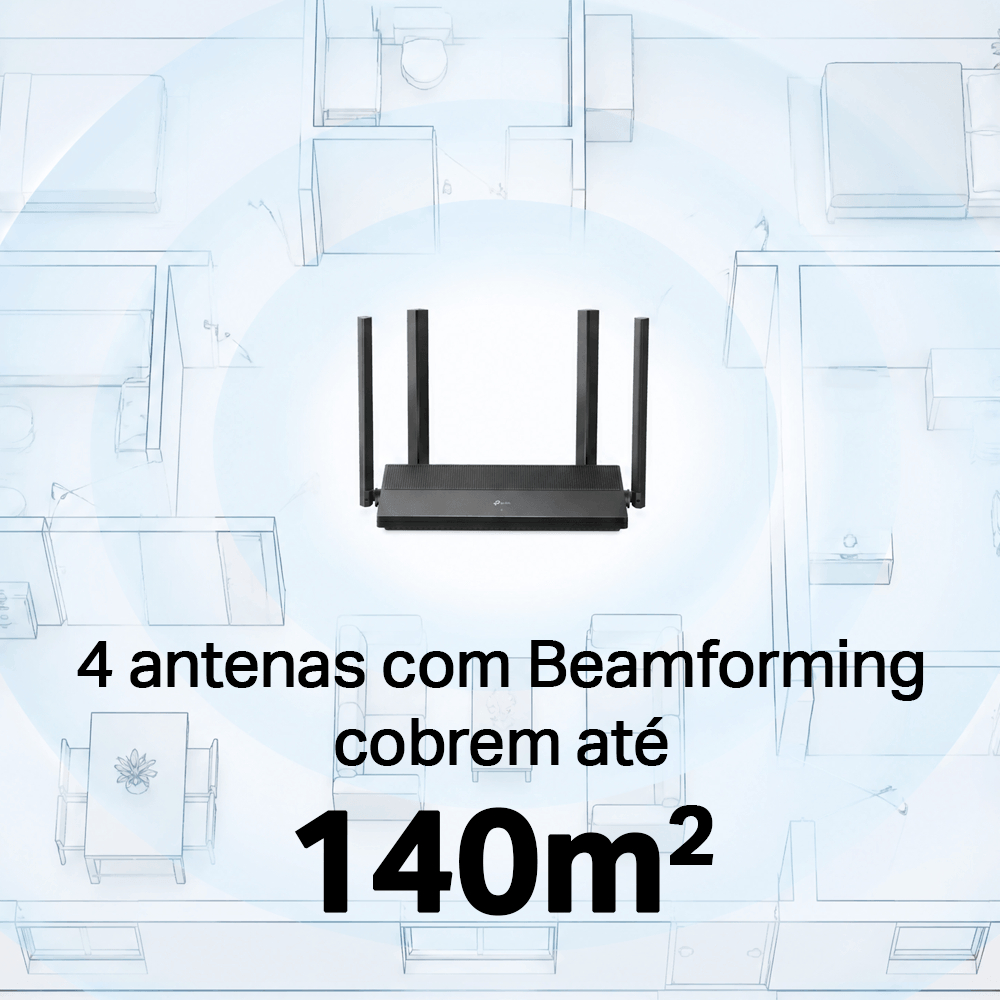 TP-Link EX1500 Roteador Wi-Fi 6 AX1500 Dual Band, 4 portas Gigabit · foto 2