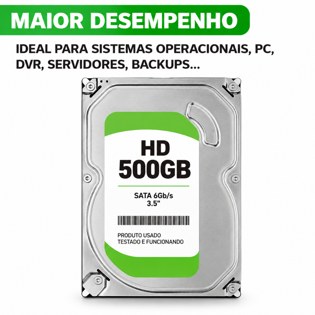 HD 500 gb sata Desktop Win 10 ou 11 e DVR - CFTV