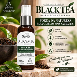 Tônico Capilar para Fortalecimento dos Fios Black Tea Hair Scalp Therapy 130ml Controla Queda