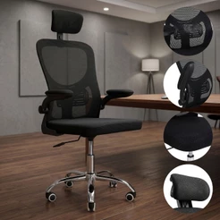 Cadeira Executiva para Reunião Ergonômica Base Giratória e Conforto Premium